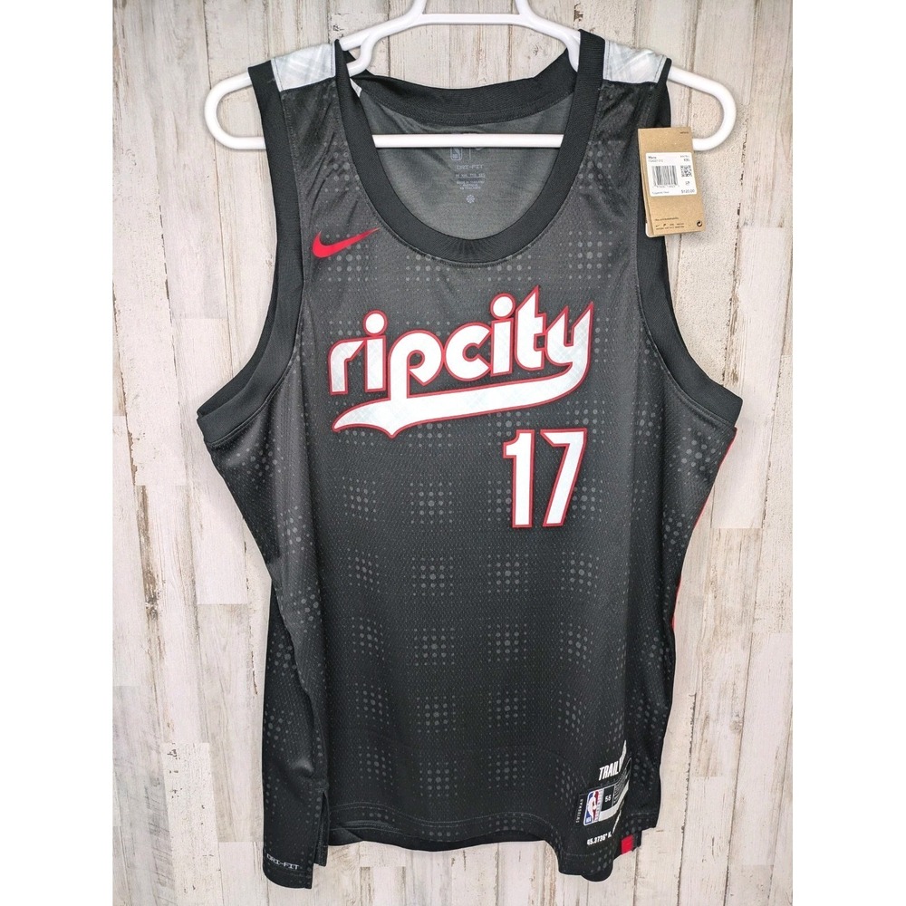 NBA Portland Trail Blazers #17 Sharpe Nike Swingman City Edition Jersey Sz 56 2X